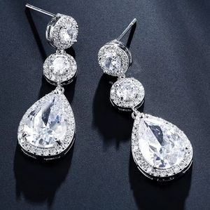 Charm Elegant Wedding Water Drop Dangle Earrings